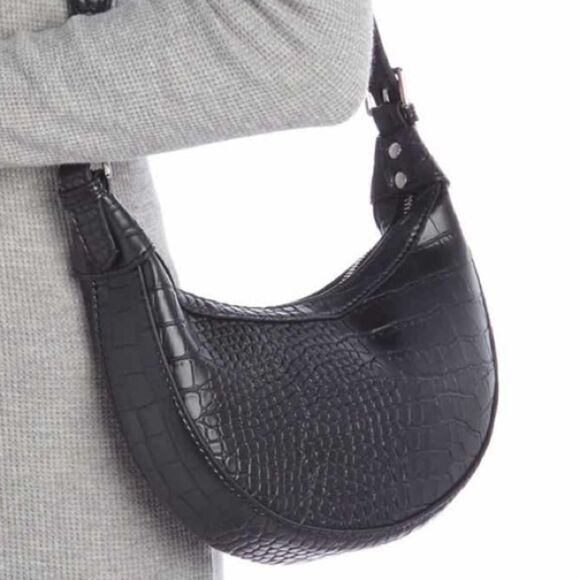 Leather Crocodile Embossed Bag - Picture 4 of 15